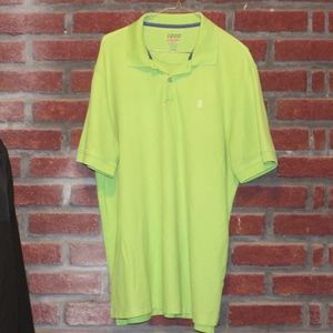 🔴Men's Bright Green Izod Polo Shirt